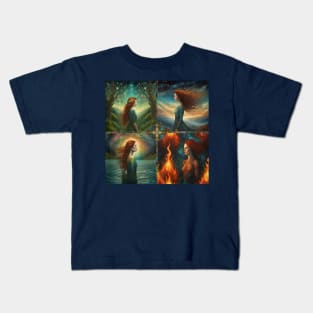 The Elements - Earth, Air, Water, Fire. Kids T-Shirt